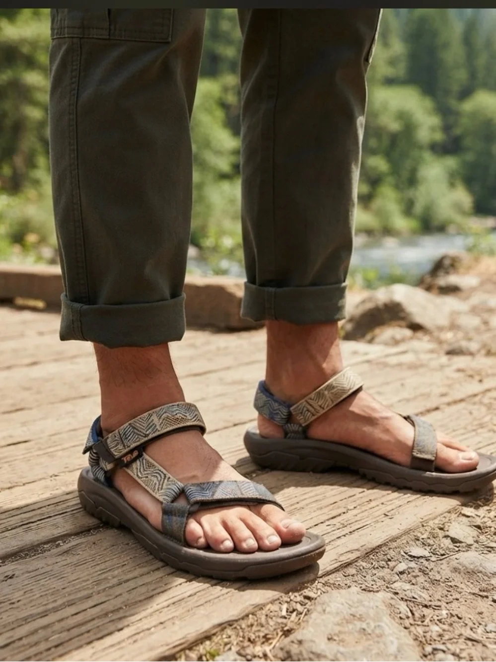 Teva - Men’s Hurricane XLT2 Borderless brown multi sport sandals shoes Size 13